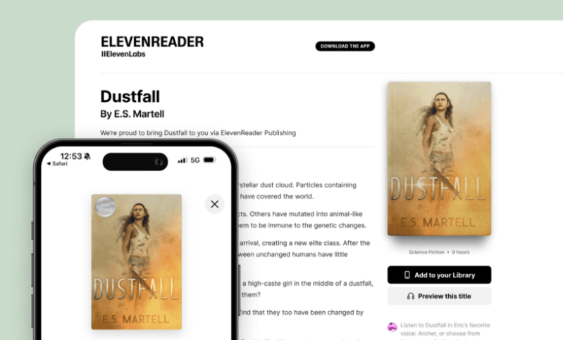 ElevenLabs Opens AI Audiobook Publishing Program to All Authors, Challenging Audible