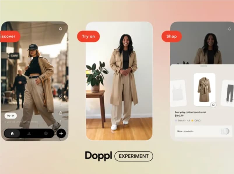 谷歌推出 Doppl 购物发现功能，让虚拟试穿更轻松