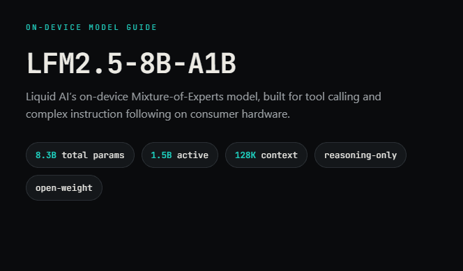 端側大模型迎突破！Liquid AI 開源混合專家模型 LFM2.5