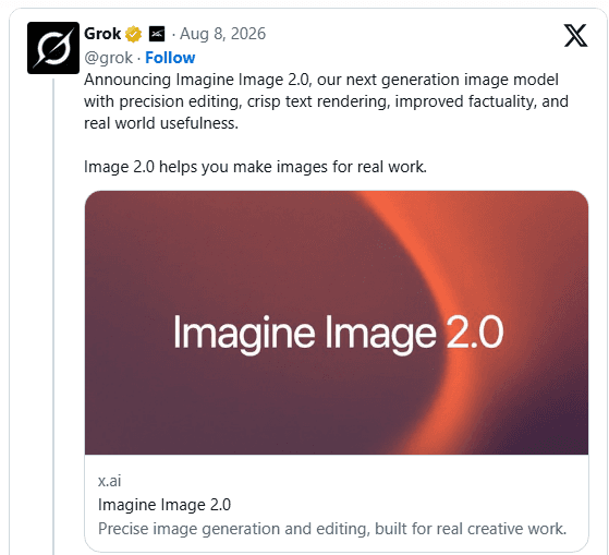 AI日報：xAI Imagine Image2.0上線；豆包推薦酒店也開始收費；阿里Meoo秒悟上線團隊版