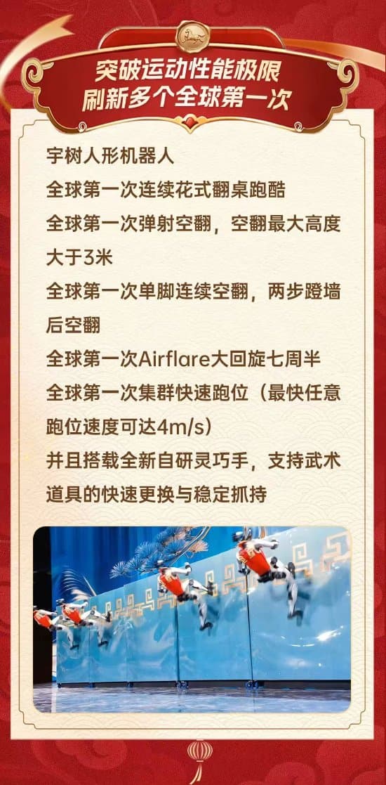Yushu Robotics Demonstrates Global First Stunt at the Spring Festival Gala, Vault Height Exceeds 3 Meters