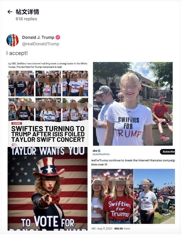Oops! Trump Shares AI-Generated 'Taylor Supports' Photo, Claims 'I Knew Nothing'