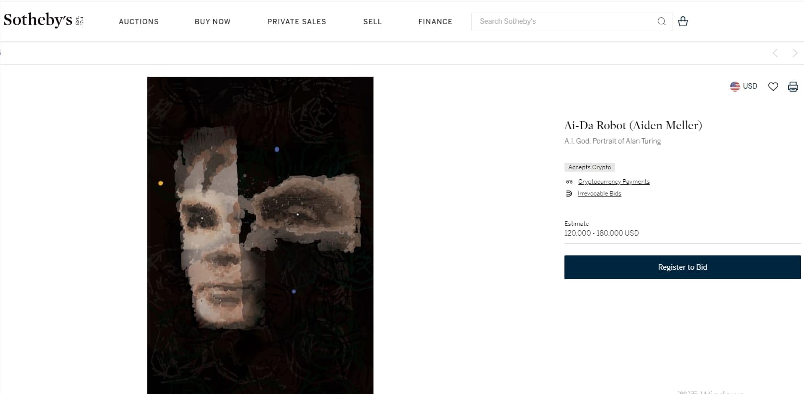 The First Humanoid Robot Artwork is Up for Auction at Sotheby's with an Estimated Value of $180,000