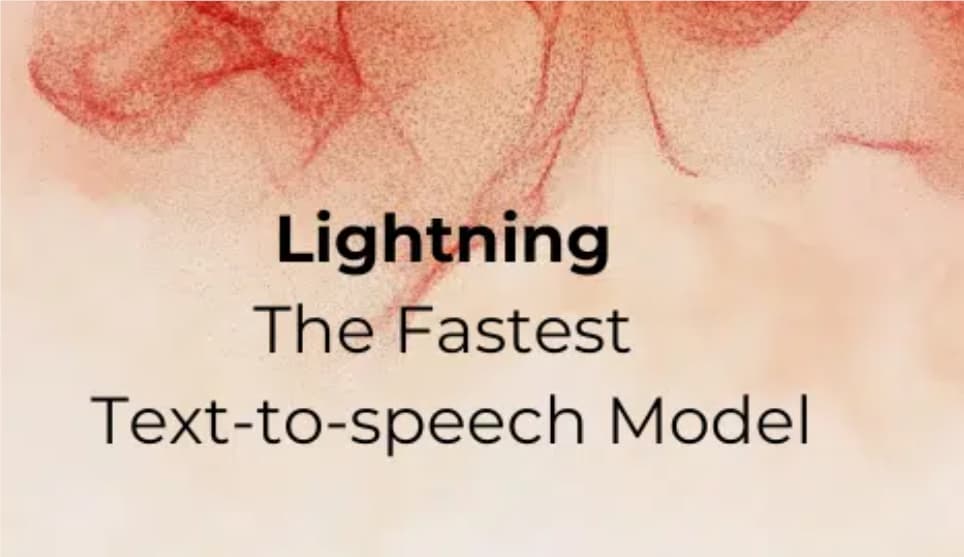 超快速文本轉語音模型Lightning:超低延遲, 100毫秒生成10秒音頻