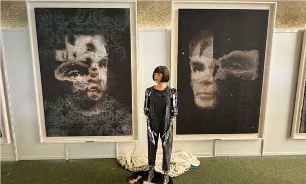 Can Robots Outperform Human Artists? Ai-Da's First Painting Sells for Over $1 Million