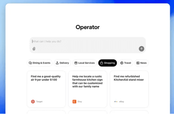 OpenAI發佈首個AI智能體Operator,首批面向ChatGPT Pro用戶