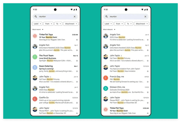 谷歌爲 Gmail 搜索引入 AI 升級,郵件查找更高效
