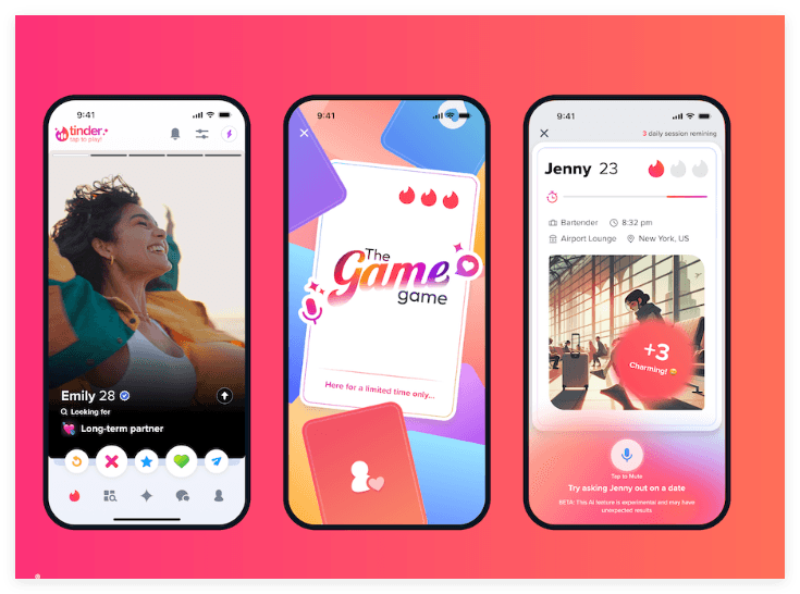 Tinder 推出 AI 互动游戏,帮助用户提升调情技巧!