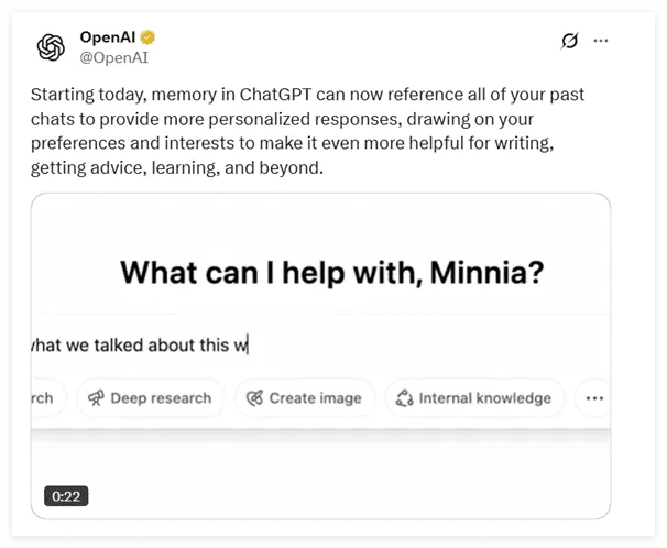 ChatGPT Launches Long-Term Memory Feature: A New Era for AI Interaction