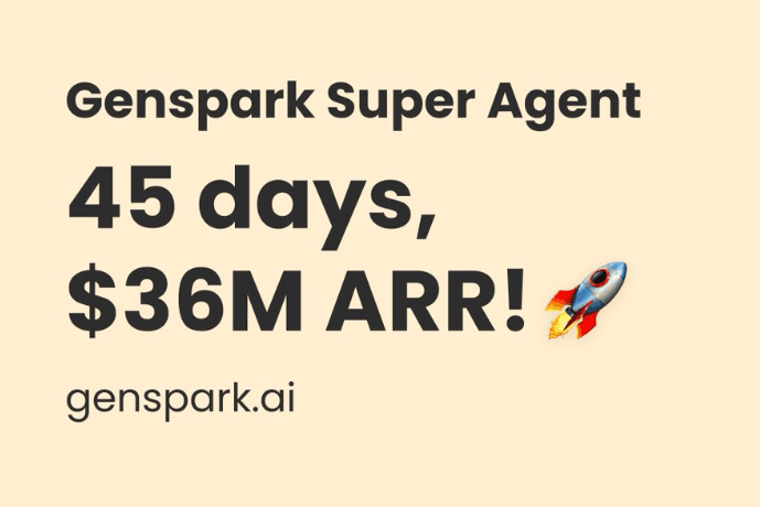 Genspark 45天實現3600萬美元ARR!20人團隊創最快增長神話