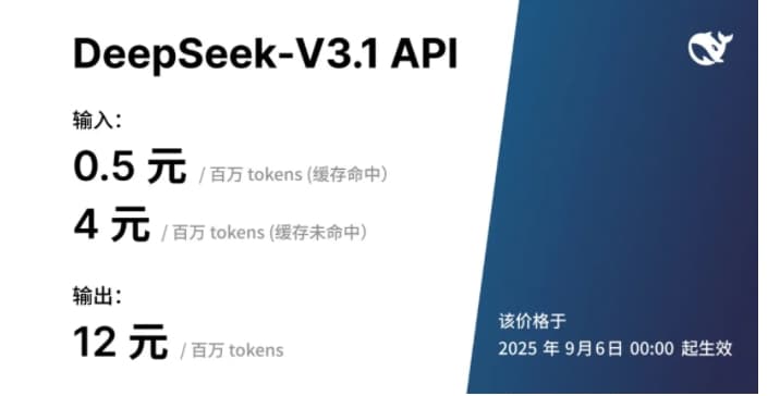 DeepSeek-V3.1 Launch: Higher Thinking Efficiency and Stronger Agent Capabilities