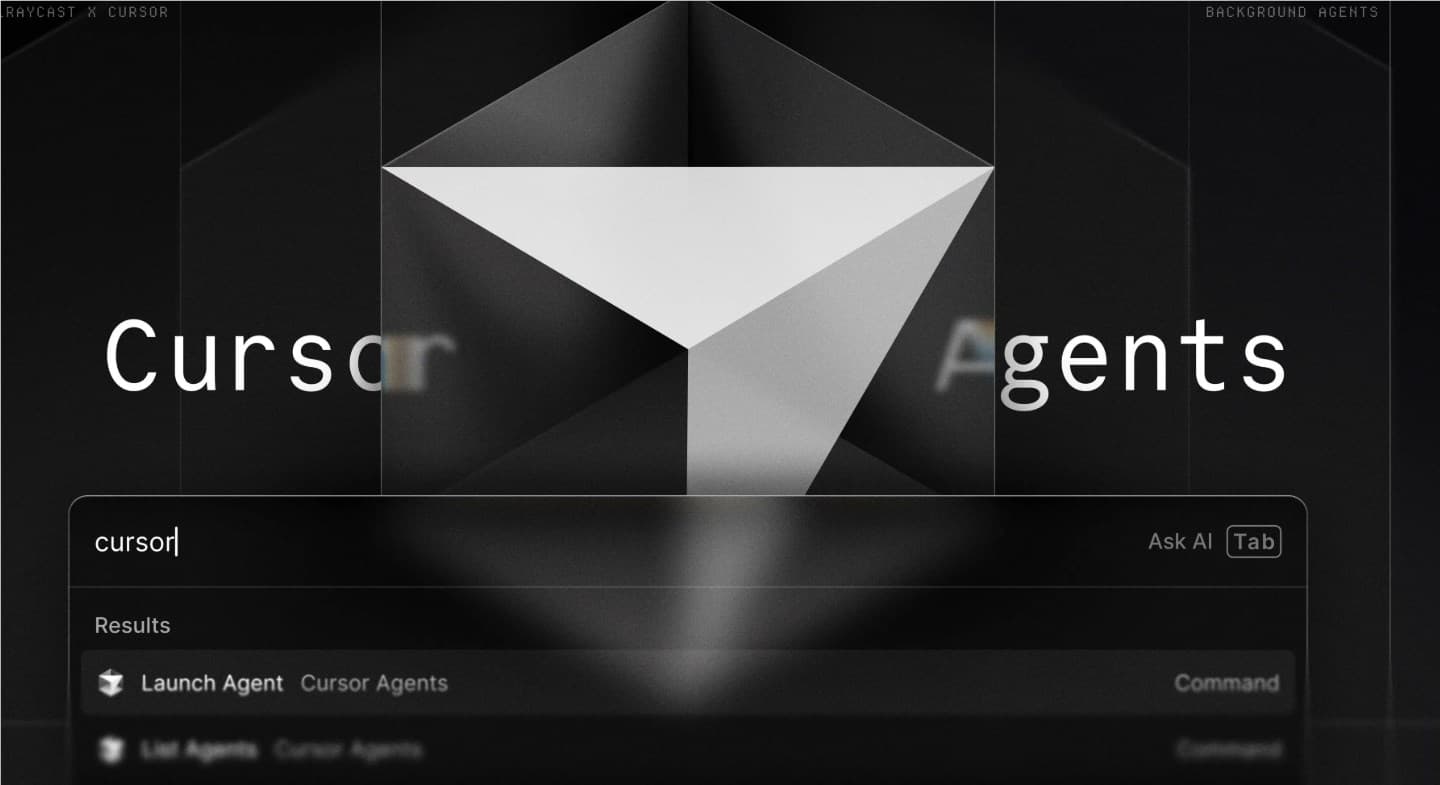 Raycast发布Cursor Agent插件,AI编码更高效