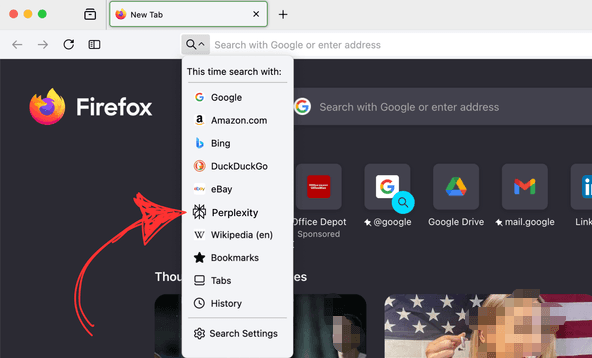 Firefox 浏览器新增 AI 搜索引擎 Perplexity 提升用户搜索体验