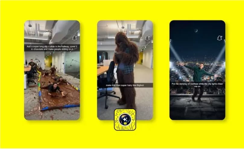 Snapchat免費開放“Imagine Lens”:首款開放式AI圖像生成功能面向所有用戶