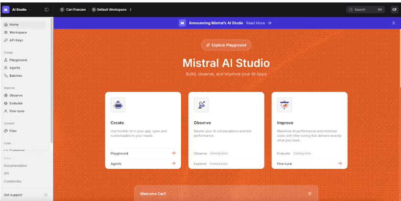 Mistral AI 推出“Studio”平臺,搶灘企業級 AI 應用開發