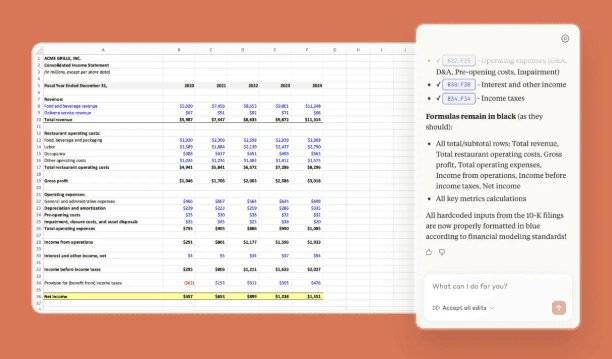 Anthropic 推出 Claude for Excel,助力金融服务更高效分析