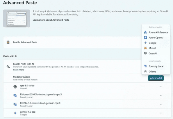 Microsoft Launches AI-Powered Copy and Paste Feature for Local AI Processing