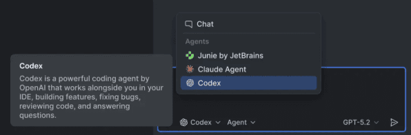 JetBrains IDE 深度集成 OpenAI Codex,开启智能体协作新模式