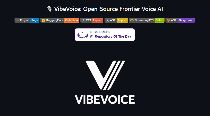 微軟開源前沿語音 AI 家族 VibeVoice:單次處理 90 分鐘多說話人對話,GitHub 迅速獲 27K Star