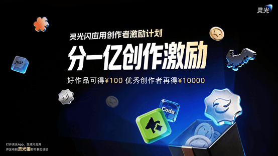 蚂蚁灵光App闪应用突破3000万个,宣布投入1亿元启动专项创作者激励