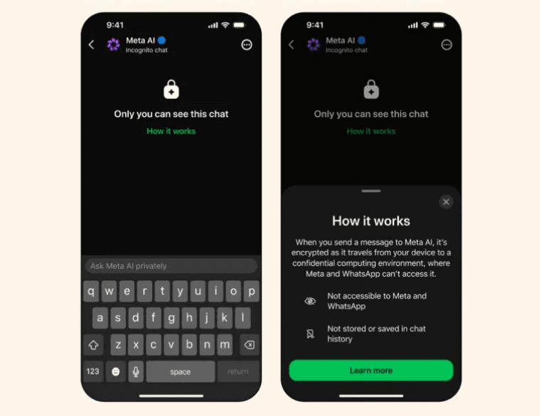 Meta发布WhatsApp AI隐身模式,搭载最新Muse Spark模型实现隐私交互