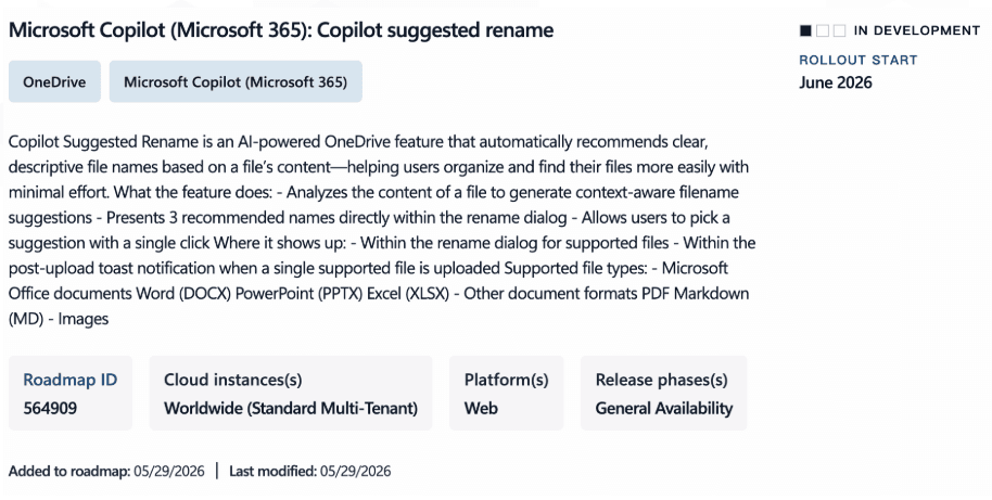 Save Corrupted File Names! Microsoft OneDrive Will Launch Copilot Automatic Renaming Feature