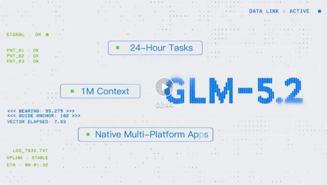 智譜AI正式開源GLM-5. 2 模型:主打1M無損上下文與長程代碼任務