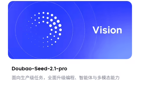 字節豆包發佈Seed 2. 1 系列:Coding與Agent能力三項指標比肩GPT-5.5