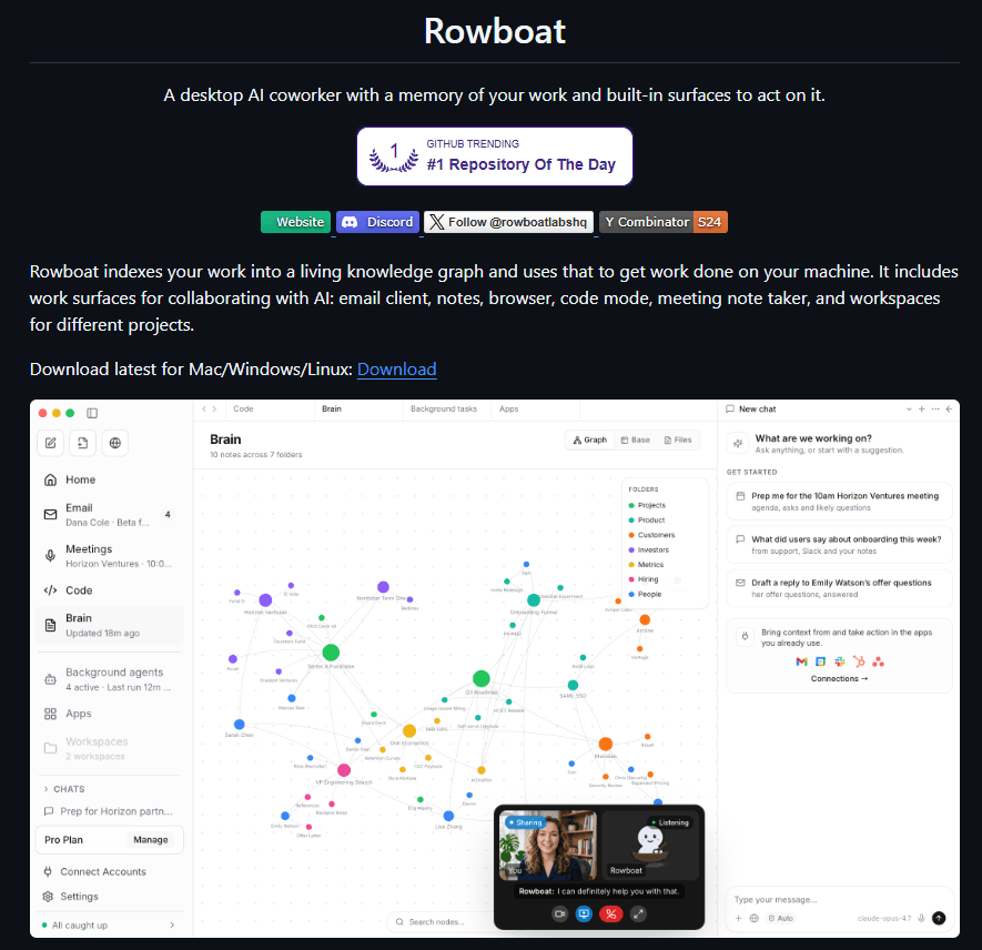 告别云端焦虑:本地优先的桌面 AI 助手 Rowboat 如何重塑你的工作台?